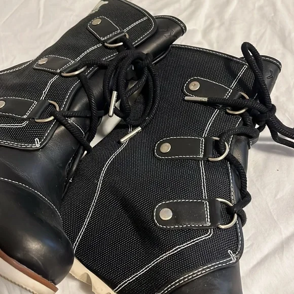 Sorel Joan of arctic black and white wedge boot - Picture 5 of 7